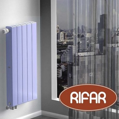 Монолитный биметаллический радиатор Rifar Supremo 350-14 сапфир, боковое подключение