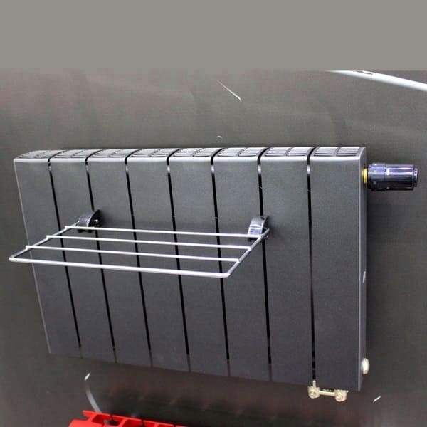 Монолитный биметаллический радиатор Rifar Supremo Ventil R 800-10 титан, нижнее правое подключение