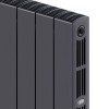 Монолитный биметаллический радиатор Rifar Supremo Ventil R 800-10 титан, нижнее правое подключение