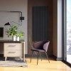 Трубчатый вертикальный радиатор Caldo Aria-1000-4с-258-U с профилем 30х60, нижнее разнесённое