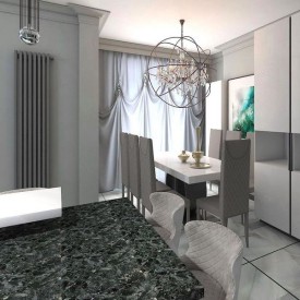 Трубчатый вертикальный радиатор Caldo Bordo-1250-6с-280-U с профилем 60х30, боковое