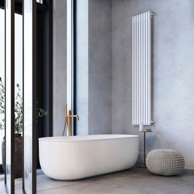 Трубчатый вертикальный радиатор Caldo Bordo-1000-5с-230-U с профилем 60х30, нижнее разнесённое