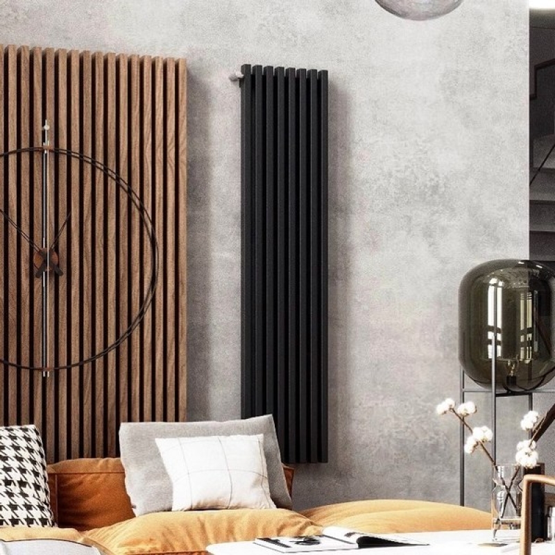 Трубчатый вертикальный радиатор Caldo Bordo-800-7с-330-U с профилем 60х30, нижнее левое