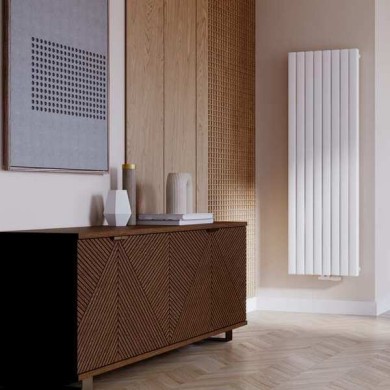 Трубчатый вертикальный радиатор Caldo Cube-1250-5с-240-U с профилем 40х40, нижнее разнесённое