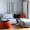 Трубчатый вертикальный радиатор Caldo Cube-1500-10с-490-U с профилем 40х40, нижнее центральное