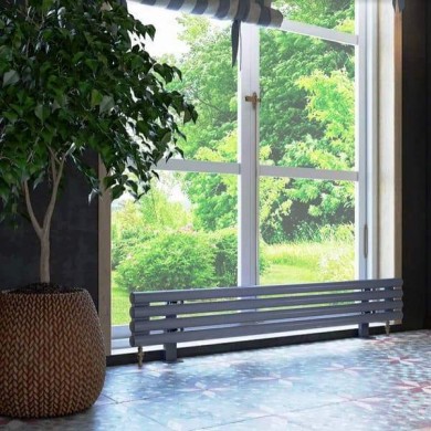 Трубчатый радиатор Caldo Ronda-2500-3с-X, нижнее левое, ВхШхГ - 142х2500х74, 893 Вт