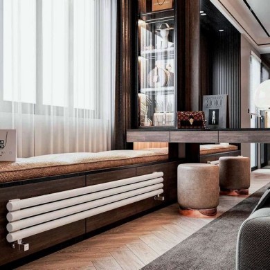 Трубчатый радиатор Caldo Ronda-2500-5с-X, нижнее разнесённое, ВхШхГ - 242х2500х74, 1488 Вт