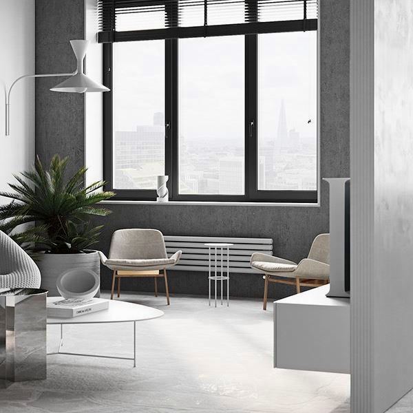 Трубчатый радиатор Caldo Ronda-1250-6с-X, нижнее правое, ВхШхГ - 292х1250х74, 893 Вт