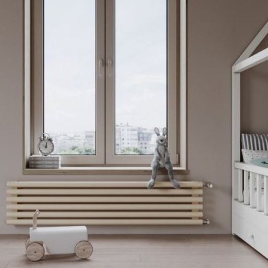 Трубчатый радиатор Caldo Ronda-500-9с-X, нижнее разнесённое, ВхШхГ - 442х500х74, 536 Вт