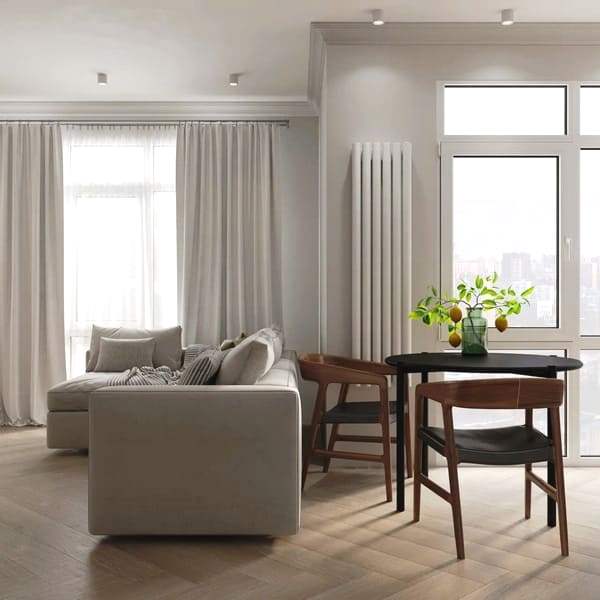 Трубчатый радиатор Caldo Ronda-2250-12с-U, боковое, ВхШхГ - 2250х592x74, 3213 Вт