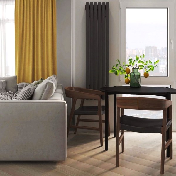 Трубчатый радиатор Caldo Ronda-2250-12с-U, боковое, ВхШхГ - 2250х592x74, 3213 Вт