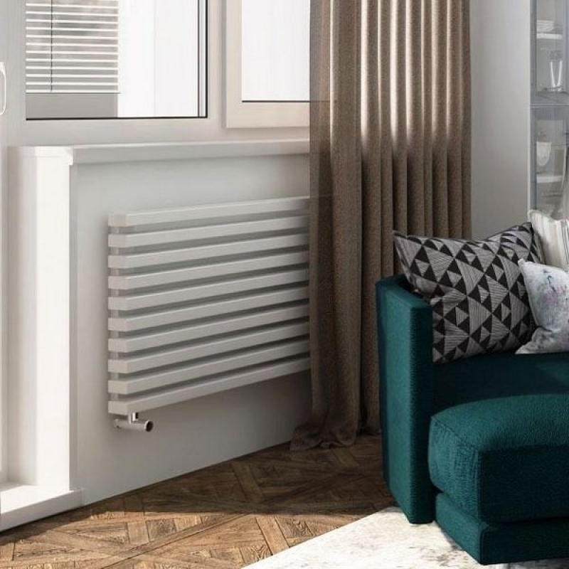 Трубчатый горизонтальный радиатор Caldo Bordo-1500-9с-430-X с профилем 60х30, нижнее левое