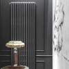 Трубчатый радиатор Delta 2180/6 титан, нижнее с вентилем, ВхШхГ - 1800х264х70, 1365 Вт