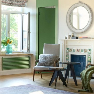 Трубчатый радиатор Empatiko Takt Horisont HLR2-232-1000-6 Calm Green, ниж, ВхШхГ 232х1036х96