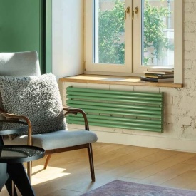 Трубчатый радиатор Empatiko Takt Horisont HLR2-832-1000-21 Calm Green, ниж, ВхШхГ 832х1036х96