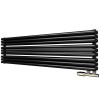 Трубчатый радиатор Empatiko Takt Horisont HR1-1912-500-48 Confident Black, нп, ВхШхГ 1912х536х64