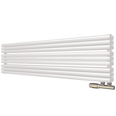 Трубчатый радиатор Empatiko Takt Horisont HLR2-232-1250-6 Mild White, ниж, ВхШхГ 232х1286х96