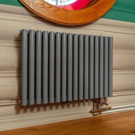 Трубчатый радиатор КЗТО Гармония А40 2-500-5, нижнее с вентилем, 1/2, ВхШхГ - 534х251х108