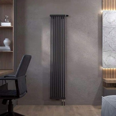 Трубчатый радиатор КЗТО РС 1-1200-4, боковое, 1/2, ВхШхГ - 1240х166х40