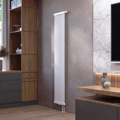 Трубчатый радиатор КЗТО РС 1-1500-10, нижнее с вентилем, 1/2, ВхШхГ - 1540х412х40