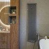 Трубчатый радиатор КЗТО РС 1-2000-9, нижнее с вентилем, 1/2, ВхШхГ - 2040х371х40