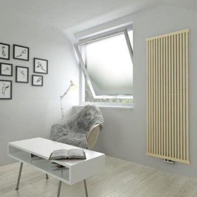 Трубчатый радиатор КЗТО РС 1-900-15, нижнее с вентилем, 1/2, ВхШхГ - 940х617х40