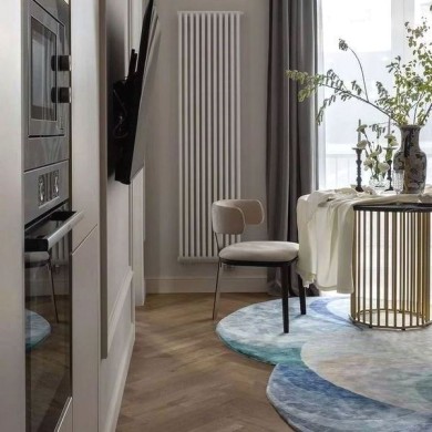 Трубчатый радиатор КЗТО РС 2-1000-16, нижнее правое с вентилем, 1/2, ВхШхГ - 1040х658х100