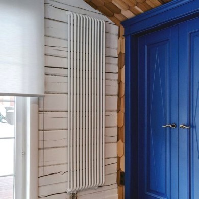 Трубчатый радиатор КЗТО РС 2-2000-12, нижнее правое с вентилем, 1/2, ВхШхГ - 2040х494х100