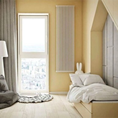 Трубчатый радиатор КЗТО РС 3-1000-9, нижнее с вентилем, 1/2, ВхШхГ - 1040х371х160