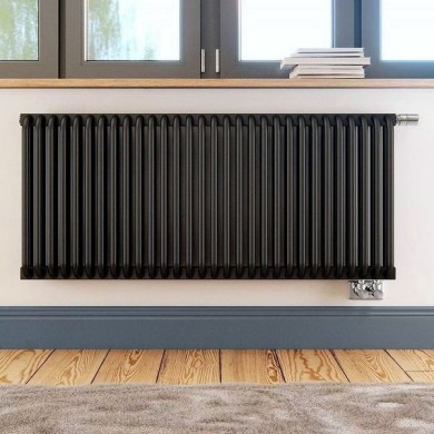 Трубчатый радиатор КЗТО РС 3-750-8, нижнее с вентилем, 1/2, ВхШхГ - 790х330х160