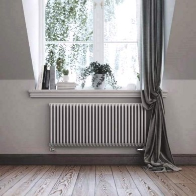 Трубчатый радиатор КЗТО РС 4-500-8, боковое, 1/2, ВхШхГ - 540х330х226