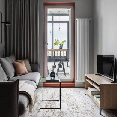 Трубчатый радиатор КЗТО РСК 5-1200-5, боковое, 1/2, ВхШхГ - 1242х207х298