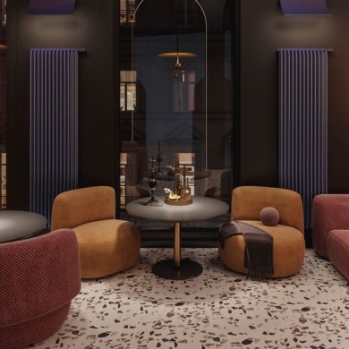 Трубчатый радиатор КЗТО РСК 5-1500-4, боковое, 1/2, ВхШхГ - 1542х166х298