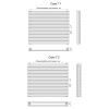 Трубчатый радиатор КЗТО Соло Г 1-500-10, нижнее разнесённое, 1/2 ВхШхГ - 441х534х42