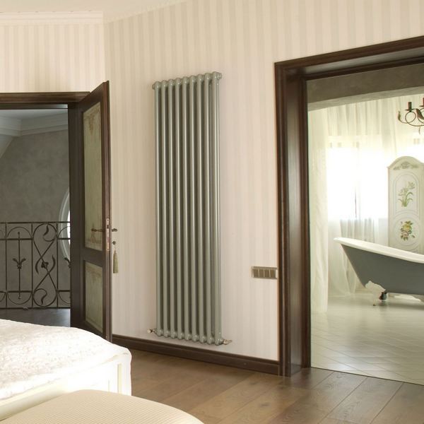 Трубчатый радиатор Rifar TUBOG 2200/14 B RAL 9016 белый глянцевый, боковое, ВхШхГ - 2000х644х66