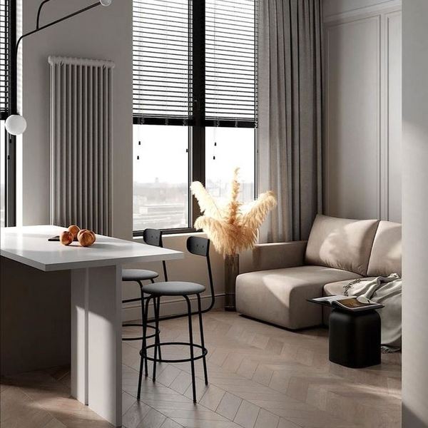 Трубчатый радиатор Rifar TUBOG 2220/9 B RAL 9016 белый глянцевый, боковое, ВхШхГ - 2200х414х66