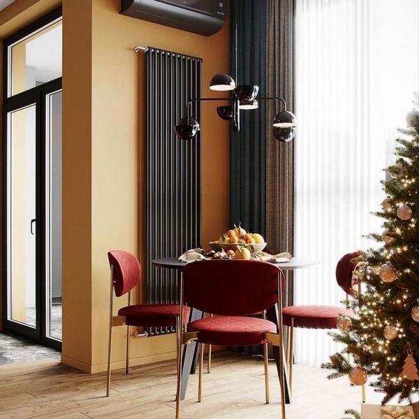 Трубчатый радиатор Rifar TUBOG 2220/9 B RAL 9016 белый глянцевый, боковое, ВхШхГ - 2200х414х66