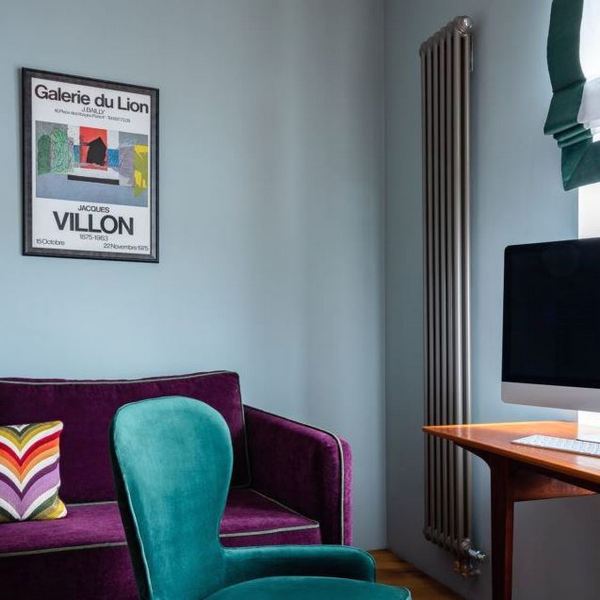 Трубчатый радиатор Rifar TUBOG 2220/9 B RAL 9016 белый глянцевый, боковое, ВхШхГ - 2200х414х66