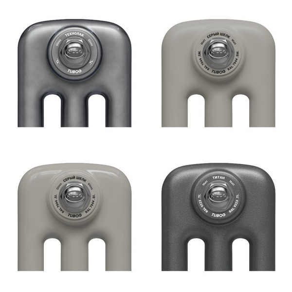 Трубчатый радиатор Rifar TUBOG 2037/27 B RAL 9016 белый глянцевый, боковое, ВхШхГ - 365х1242х66