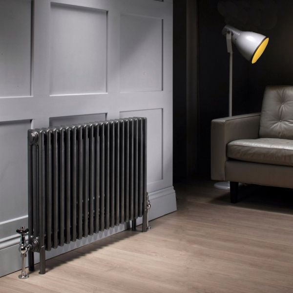 Трубчатый радиатор Rifar TUBOG 3057/24 B RAL 9016 белый глянцевый, боковое, ВхШхГ - 565х1104х107