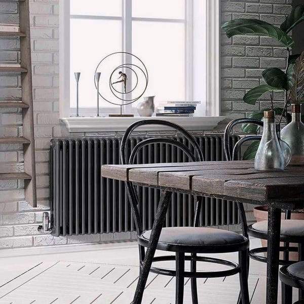 Трубчатый радиатор Rifar TUBOG 3057/24 B RAL 9016 белый глянцевый, боковое, ВхШхГ - 565х1104х107