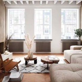 Трубчатый радиатор Rifar TUBOG 3057/18 B RAL 9016 белый глянцевый, боковое, ВхШхГ - 565х828х107