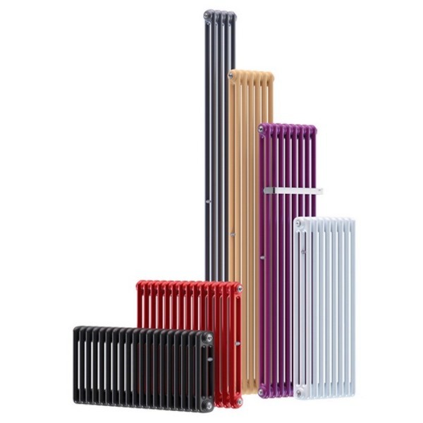 Трубчатый радиатор Rifar TUBOG 3057/24 B RAL 9016 белый глянцевый, боковое, ВхШхГ - 565х1104х107