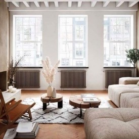 Трубчатый радиатор Rifar TUBOG 2062/16 B RAL 9016 белый глянцевый, боковое, ВхШхГ - 615х736х66