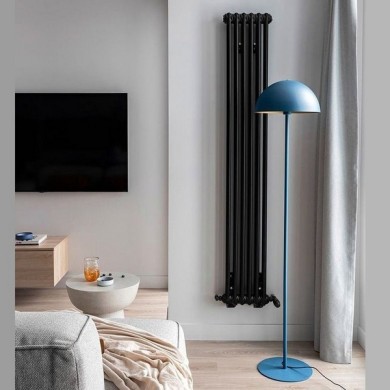 Трубчатый радиатор Rifar TUBOG 3120/10 DV1 антрацит матовый, нижнее с вентилем, ВхШхГ - 1200х460х107