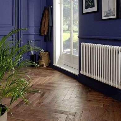 Трубчатый радиатор Rifar TUBOG 2052/46 DV1 белый глянцевый, нижнее с вентилем, ВхШхГ - 515х2116х66