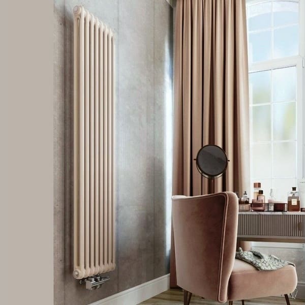 Трубчатый радиатор Rifar TUBOG 2200/8 B RAL 9016 белый глянцевый, боковое, ВхШхГ - 2000х368х66