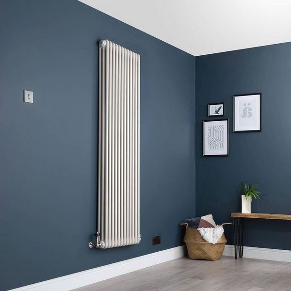 Трубчатый радиатор Rifar TUBOG 3200/12 B RAL 9016 белый глянцевый, боковое, ВхШхГ - 2000х552х107