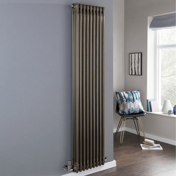Трубчатый радиатор Rifar TUBOG 3240/13 B RAL 9016 белый глянцевый, боковое, ВхШхГ - 2400х598х107