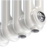 Трубчатый радиатор Rifar TUBOG 3037/4 B RAL 9016 белый глянцевый, боковое, ВхШхГ - 365х184х107